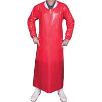 Top Dog 6 Mil. Gown, Large, Red, Polyurethane Mukwa Safety Services