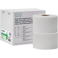 TrapEze&reg; Double Roll Disposable Dusting Sheets, Polyester, White Mukwa Safety Services