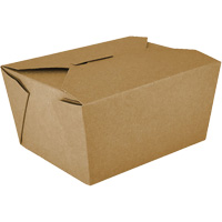 Contenants pour aliments &agrave; emporter Kraft, Ondul&eacute;, Rectangulaire Mukwa Safety Services