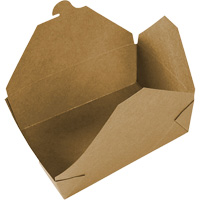 Contenants pour aliments &agrave; emporter Kraft, Ondul&eacute;, Rectangulaire Mukwa Safety Services
