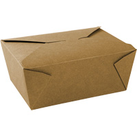 Contenants pour aliments &agrave; emporter Kraft, Ondul&eacute;, Rectangulaire Mukwa Safety Services