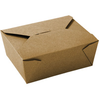 Contenants pour aliments &agrave; emporter Kraft, Ondul&eacute;, Rectangulaire Mukwa Safety Services