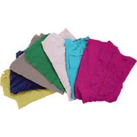 Recycled Material Wiping Rags, Cotton, Mix Colours, 10 lbs. Mukwa Safety Services
