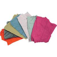 Recycled Material Wiping Rags, Terrycloth, Mix Colours, 25 lbs. Mukwa Safety Services