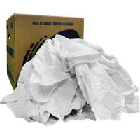 Chiffons recycl&eacute;s, Coton, Blanc, 10 lb Mukwa Safety Services