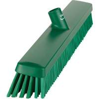 Heavy-Duty Push Broom, Fine/Stiff Bristles, 24", Green Mukwa Safety Services