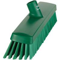 Push Broom Head, Fine/Stiff Bristles, 16-1/2", Polyester/Polypropylene, Green Mukwa Safety Services