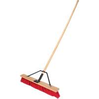 Push Broom with Braced Handle, 24", Medium, PVC Bristles Mukwa Safety Services