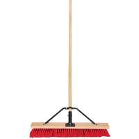 Push Broom with Braced Handle, 24", Medium, PVC Bristles Mukwa Safety Services