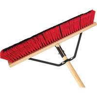 Push Broom with Braced Handle, 24", Medium, PVC Bristles Mukwa Safety Services
