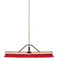 Push Broom with Braced Handle, 36", Medium, PVC Bristles Mukwa Safety Services