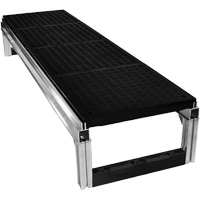 Trousse de plateforme de travail modulaire en aluminium lisse FOUNDATION, 18" la x 72" pr, Capacit&eacute; de 400 lb, Enti&egrave;rement soud&eacute; Mukwa Safety Services