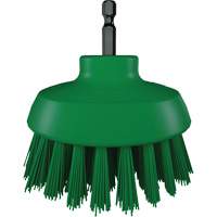 HyDrive Round Drill Brush, Extra Stiff Bristles, 3-1/10" Long, Green Mukwa Safety Services