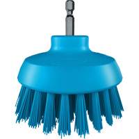 HyDrive Round Drill Brush, Extra Stiff Bristles, 3-1/10" Long, Blue Mukwa Safety Services