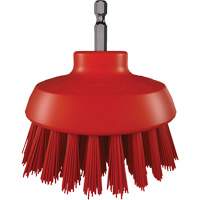 HyDrive Round Drill Brush, Extra Stiff Bristles, 3-1/10" Long, Red Mukwa Safety Services