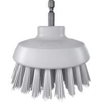HyDrive Round Drill Brush, Extra Stiff Bristles, 3-1/10" Long, White Mukwa Safety Services