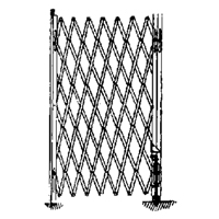 Galvanized Folding Security Gates, Fixed Single Folding, 4' L x 6' H Expanded Mukwa Safety Services