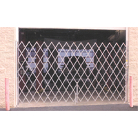 Galvanized Folding Security Gates, Fixed Single Folding, 4' L x 6' H Expanded Mukwa Safety Services