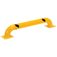 Low Profile Rack Guards, 4' W x 0.75' H, Yellow Mukwa Safety Services