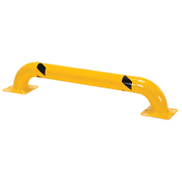 Low Profile Rack Guards, 4' W x 0.75' H, Yellow Mukwa Safety Services