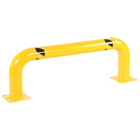 Low Profile Rack Guards, 4' W x 1.4' H, Yellow Mukwa Safety Services