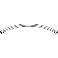 90° Curved Curtain Partition Track with Splicers, 3' L Mukwa Safety Services