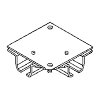 Ceiling Mount Curtain Partition 90° Corner Connector Mukwa Safety Services