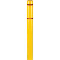 Polyethylene Bollard Covers, 4-1/2" Dia. x 52" L, Yellow Mukwa Safety Services