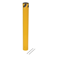 Pour-In-Place Bollards, Steel, 36-1/2" H x 5-9/16" W, Yellow Mukwa Safety Services