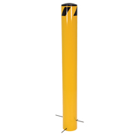 Pour-In-Place Bollards, Steel, 36-1/2" H x 5-9/16" W, Yellow Mukwa Safety Services
