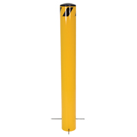 Pour-In-Place Bollards, Steel, 36-1/2" H x 5-9/16" W, Yellow Mukwa Safety Services