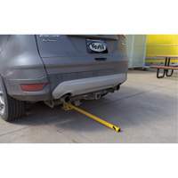 Fold-Down Bollards, Steel, 42" H x 1-3/4" W, Yellow Mukwa Safety Services