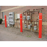 Polyethylene Bollard Covers, 6-5/8" Dia. x 52" L, Red Mukwa Safety Services