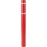 Polyethylene Bollard Covers, 6-5/8" Dia. x 52" L, Red Mukwa Safety Services