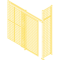 Wire Mesh Partition Components - Sliding Doors, 4' W x 8' H Mukwa Safety Services