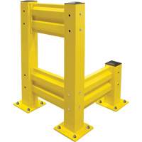 Barri&egrave;re de s&eacute;curit&eacute; de qualit&eacute; industrielle, Acier, 19" lo x 12" h, Jaune s&eacute;curit&eacute; OSHA Mukwa Safety Services