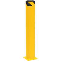 Safety Pipe Bollard, Steel, 42" H x 6-5/8" W, Yellow Mukwa Safety Services