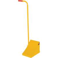 Ergo Handle Wheel Chock, Steel, Yellow, 8" W x 10-3/4" D x 9-1/8" H Mukwa Safety Services
