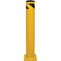 Safety Bollard, Steel, 36" H x 5-1/2" W, Yellow Mukwa Safety Services