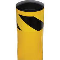Safety Bollard, Steel, 36" H x 5-1/2" W, Yellow Mukwa Safety Services