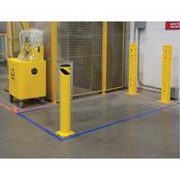 Safety Bollard, Steel, 36" H x 5-1/2" W, Yellow Mukwa Safety Services