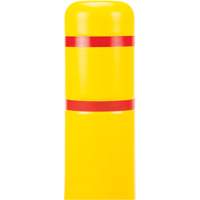Polyethylene Bollard Cover, 4-1/2" Dia. x 52" L, Red/Yellow Mukwa Safety Services
