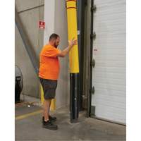 Polyethylene Bollard Cover, 6-5/8" Dia. x 60" L, Red/Yellow Mukwa Safety Services