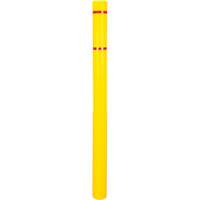 Polyethylene Bollard Cover, 4-1/2" Dia. x 64" L, Red/Yellow Mukwa Safety Services