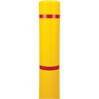 Polyethylene Bollard Cover, 4-1/2" Dia. x 64" L, Red/Yellow Mukwa Safety Services