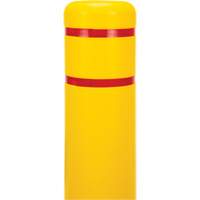 Polyethylene Bollard Cover, 6-5/8" Dia. x 52" L, Red/Yellow Mukwa Safety Services