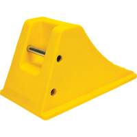 Cales de roue avec surface antid&eacute;rapante en aluminium, Polyur&eacute;thane, Jaune s&eacute;curit&eacute; OSHA, 11-1/4" la x 21" p x 12-1/4" h Mukwa Safety Services