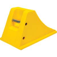 Cales de roue avec surface antid&eacute;rapante en caoutchouc, Polyur&eacute;thane, Jaune, 11-1/4" la x 21" p x 12-1/4" h Mukwa Safety Services
