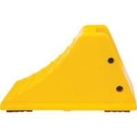 Cales de roue avec surface antid&eacute;rapante en caoutchouc, Polyur&eacute;thane, Jaune, 11-1/4" la x 21" p x 12-1/4" h Mukwa Safety Services