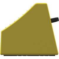 Cale de roue ultra-robuste pour l'exploitation mini&egrave;re Checkers Safety sans support, PEHD, Jaune, 14-1/2" la x 17-1/2" p x 16" h Mukwa Safety Services